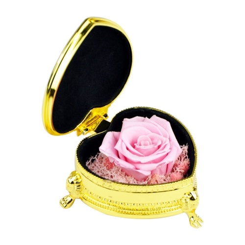 

Preserved Real Rose Flower in Gift Heart-Shaped Box Eternal Rose Present for Women Mother's Day Valentine Romantic Wedding