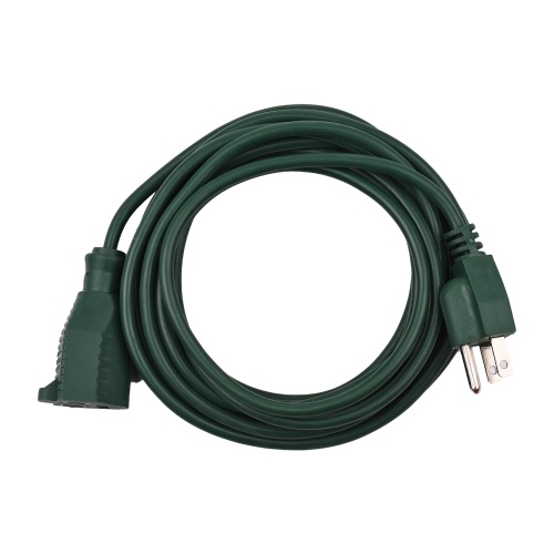 Rallonge électrique extérieure de courant alternatif de 15FT 12 AWG 3 broches 125V câble de rallonge