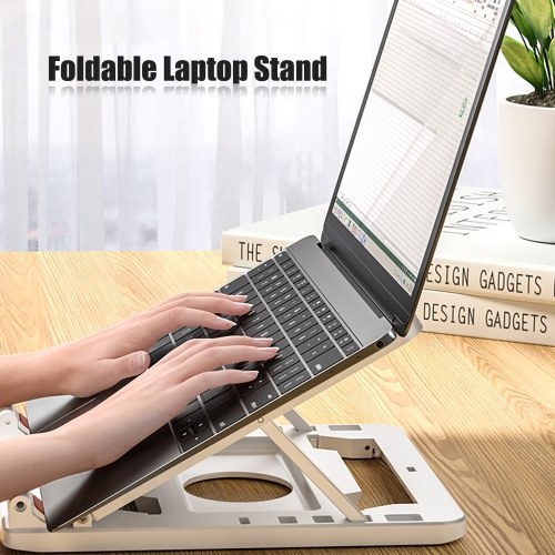 

Laptop Stand Foldable Notebook Riser Desktop Adjustable Height Laptop Elevator Laptop Cooling Stand for Computer Tablet Keybord