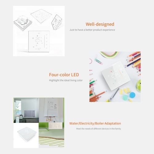 WiFi Smart Thermostat Programmable Temperature Controller for Water Heating 5A 