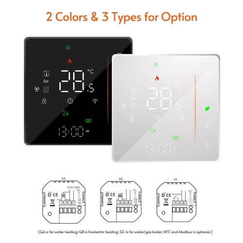 

WiFi Smart Thermostat Programmable Temperature Controller for Water Heating 5A