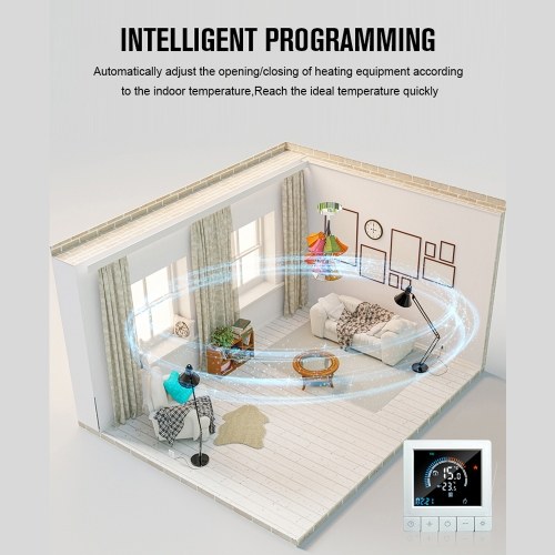 Programmable Digital Thermostat WiFi LCD Display NTC Sensor Water Heating Warm Floor Underfloor Temperature Controller Intelligent Wall Thermostat 