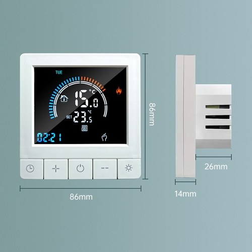 Programmable Digital Thermostat WiFi LCD Display NTC Sensor Water Heating Warm Floor Underfloor Temperature Controller Intelligent Wall Thermostat 