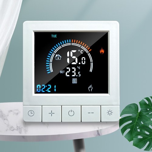Programmable Digital Thermostat WiFi LCD Display NTC Sensor Water Heating Warm Floor Underfloor Temperature Controller Intelligent Wall Thermostat 