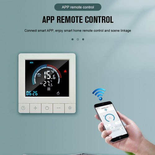 Programmable Digital Thermostat WiFi LCD Display NTC Sensor Water Heating Warm Floor Underfloor Temperature Controller Intelligent Wall Thermostat 