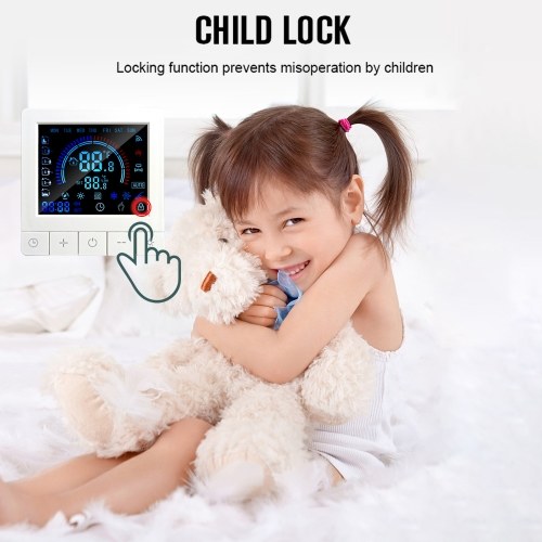 Programmable Digital Thermostat WiFi LCD Display NTC Sensor Water Heating Warm Floor Underfloor Temperature Controller Intelligent Wall Thermostat 