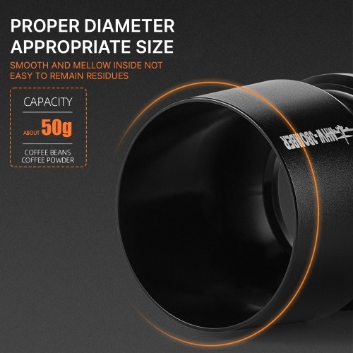 MHW-3BOMBER 51-54mm Aluminium Alloy Coffee Powder Picker Dosing Cup with Dosing Ring  Blind Shaker Coffee Powder Receiver Container Press Coffee Espresso Distribution Tool Fits 51-54mm Portafilter 