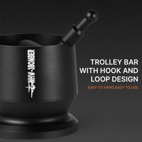 MHW-3BOMBER 51-54mm Aluminium Alloy Coffee Powder Picker Dosing Cup with Dosing Ring  Blind Shaker Coffee Powder Receiver Container Press Coffee Espresso Distribution Tool Fits 51-54mm Portafilter 