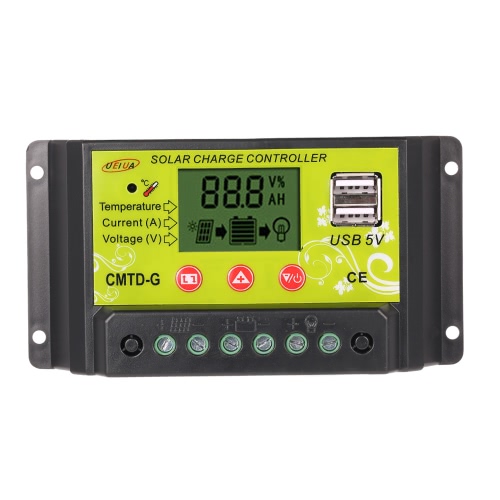 20A 12V / 24V Multi-funcional PWM Controlador de Carga Solar com Display LCD Auto Regulador Solar Battery Painel Lamp Protecção de Sobrecarga