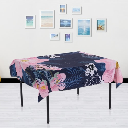 84 * 60 '' Rectangular Dinner Table Tela Poliéster Printed Coffee Table Cover Niquelitas Home Decoartion