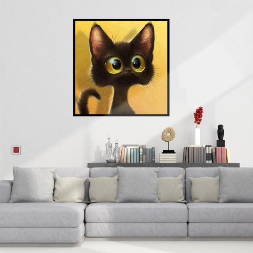 

12 * 12 дюймов / 30 * 30 см DIY 5D Набор для рисования бриллиантов Cat Pattern Смола Rhinestone Mosaic Вышивка Крест Stitch Craft