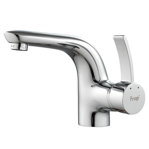 Frap Well Made Copper Mixer Tap Faucet Water Faucet High-end Single Handle Deck-mounted Bathroom Sink Faucet Basin Hot and Cold Water Mixer Tap