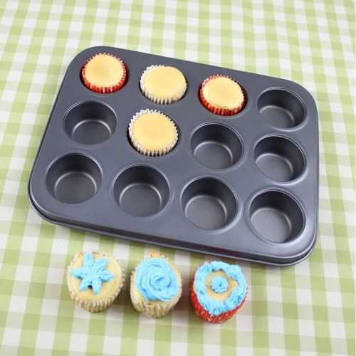 

Non-Stick Carbon Steel Baking Mold Muffin Pan Cupcake Pan Quick Release Coating