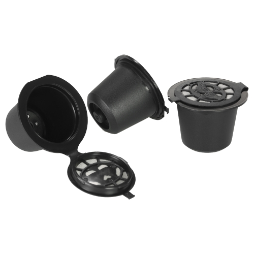 3pcs/set Reusable Coffee Capsule with Spoon and Brush Set of 3 Coffee Filters for Nespreso Brewing Machine