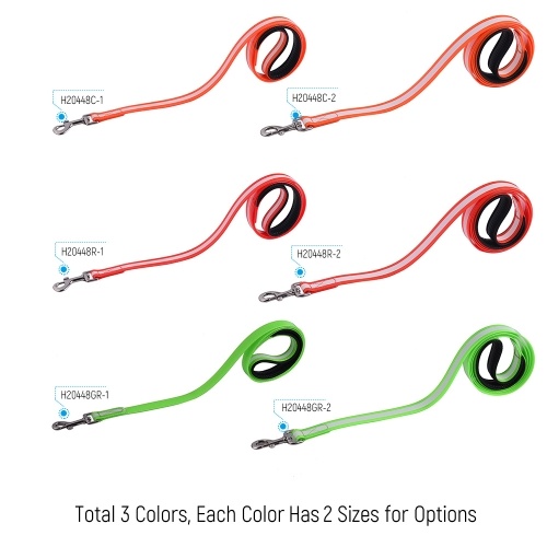 

SSL004TY TPU Glow Waterproof Dog Leash Night Safety Dog Working Leash Lead for Medium and Large Dog