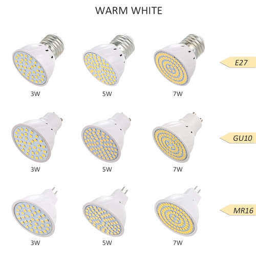 

LED Spot Light Bulb E27 Socket Base LED White SMD2835 AC220V-240V Portable