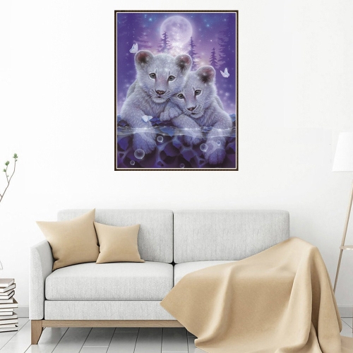

8 * 10 дюймов / 20 * 25 см DIY 5D Набор для рисования бриллиантов Тигровая смола Rhinestone Mosaic Вышивка Крест Stitch Craft Home