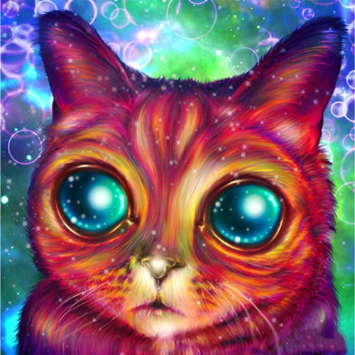 

DIY 5D Diamond Painting Kit Cat Pattern Смола Rhinestone Mosaic Вышивка Крест Stitch Craft Home Wall Decor