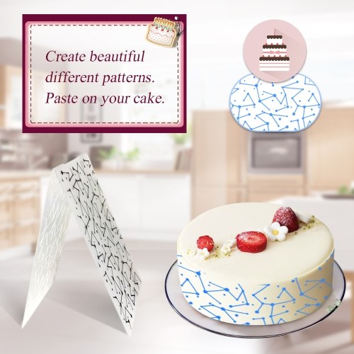 

Template Textured Impressions Decorative Frame Embossing Folder Cake Biscuit Fondant Mold Card Craft Making Wedding Decoration Style 1
