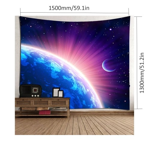 

Galaxy Starry Star Earth Hanging Wall and Blanket Background Fabric Multipurpose Vintage Hippie Beach and Yoga Towel