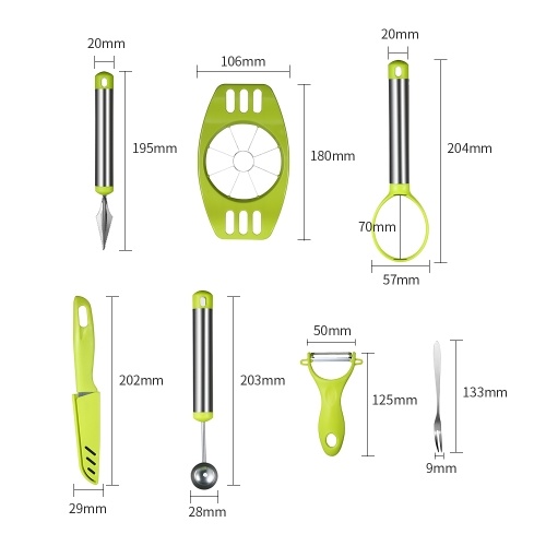 8pcs/set Fruit Carving Garnishing Tools DIY Fruit Salad Tools Set Fruit Slicer Kit
