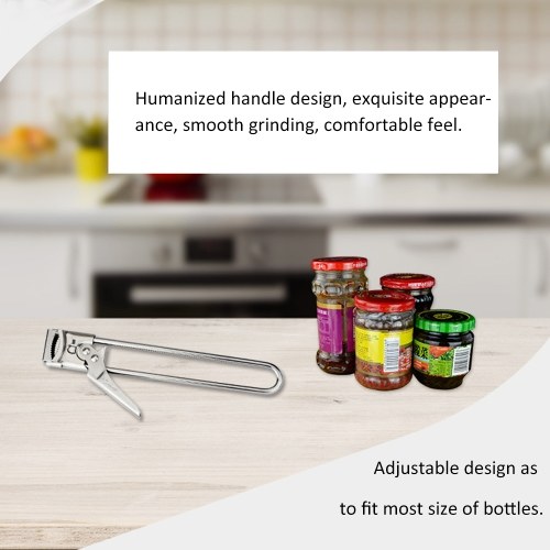 

Adjustable Stainless Steel Bottle and Jars Opener