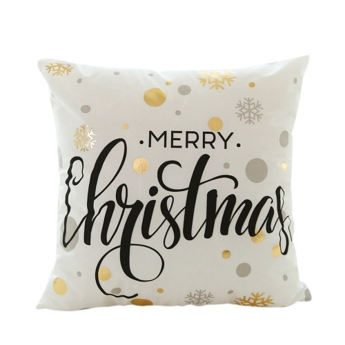 

Christmas Gold Foil Printed Pillow Case