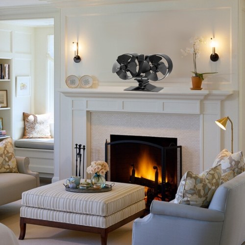 

8 Blade Twin Motor Heat Powered Eco Fireplace Fan