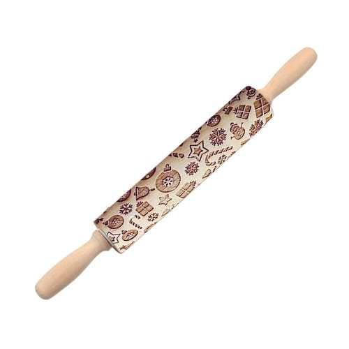 

Christmas Snowflake Cat Wooden Rolling Pin