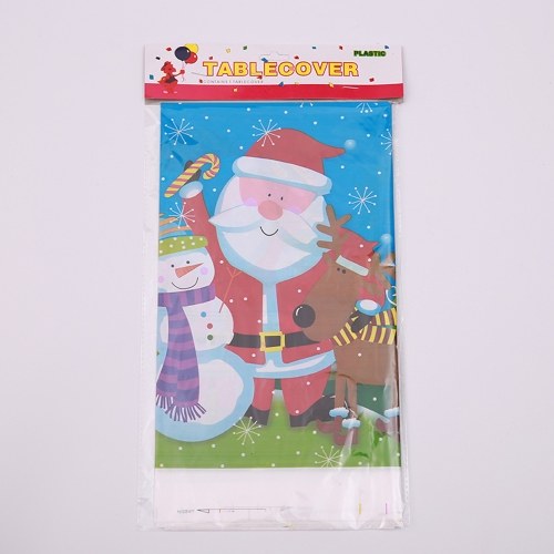 

1.1 * 1.8m Christmas Style Printed Pattern Rectangular Tablecloth Disposable Table Cloth