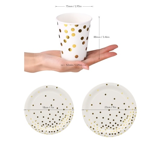 Disposable Drinkware & Dishware Plates Beverage Cups Dinner Plate Dessert Plate