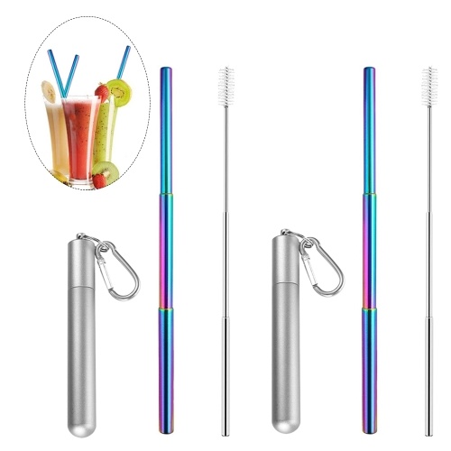 Portable Collapsible Straw Reusable 304 Stainless Steel