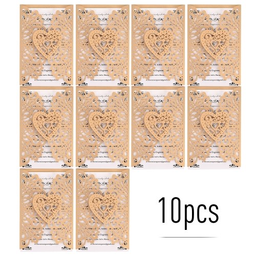 

10pcs Pearl Paper Floral Invitation Cards
