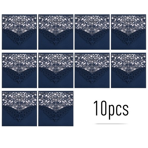 

10pcs Pearl Paper Floral Invitation Cards