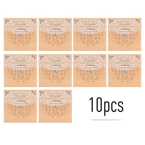 

10pcs Pearl Paper Floral Invitation Cards