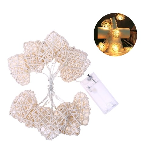 10Led Rattan Fish / Moon / Heart / Star Fariy String Lights per vacanze di Natale Wendding Party Night Living Bedroom Living Decor