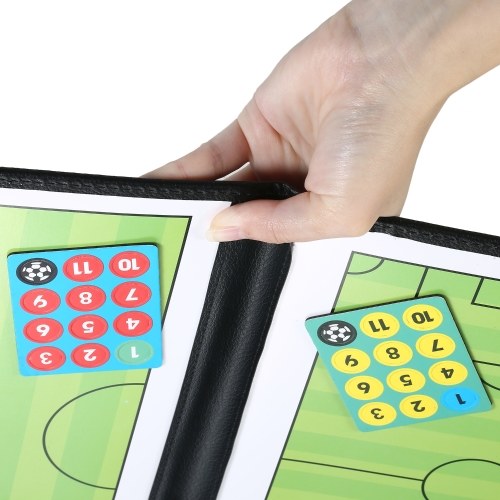 

Football Coaches Magnetic Tactic Board Foldable Strategy Clipboard with a Write Wipe 2-in-1 Pen (Football)