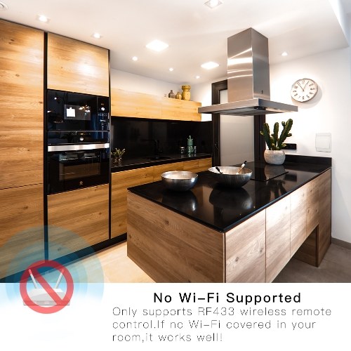 

AC 90-250V Switch and Receiver Kit 433Mhz Stick-on Wall Switch Remote Control Lighting Fixture Relay Receiver