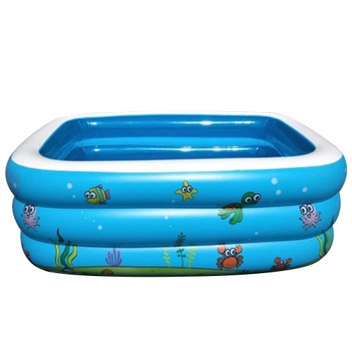 

110cm Inflatable Pool Family Swimming Pool Inflatable Swimming Kiddie Pools 3 Individual Air Chambers