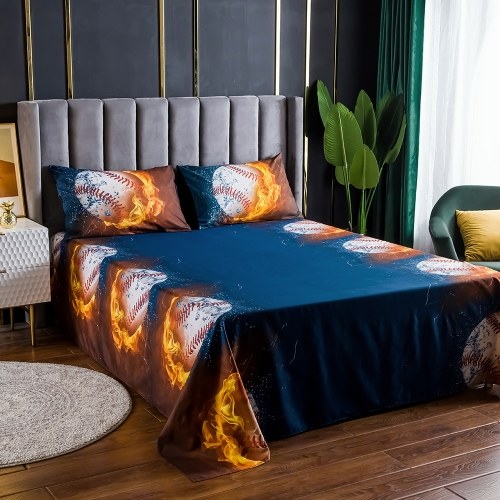 

4Pcs/Set Fitted Sheet & Bed Sheet & 2Pcs Pillowcases