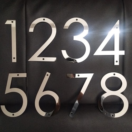 

5 Inches House Number Durable Stainless Steel Number 2 Two Weather Resistant 3D Modern Outdoor Numbers for Home Gate Yard Mailbox