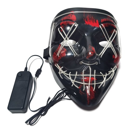 

Glow Mask Modes Adjustable EL Wire Light Up Skull Luminous Mask Costume Party for Halloween