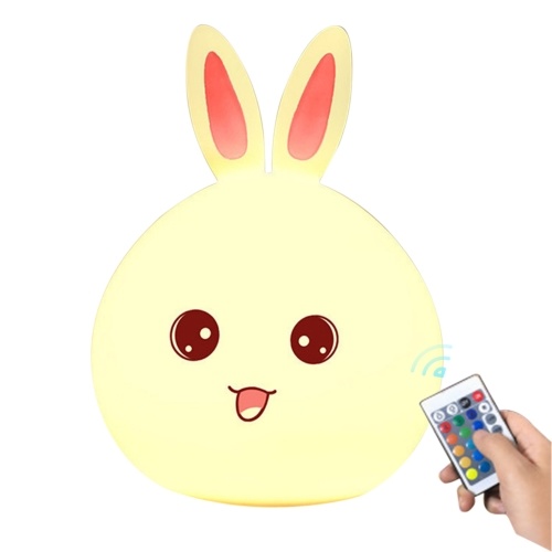 

Colorful Night Light Cute Rabbit Shaped Night Light with Touch Sensor