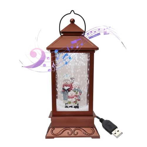 

Christmas Musical Snow Lantern USB Plug in & Battery Operated LEDs Fairy Lights Lamp