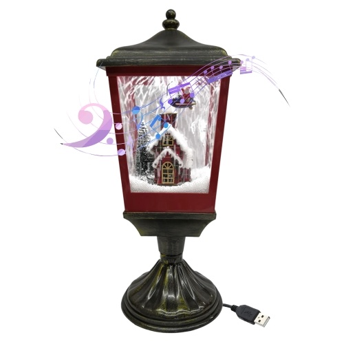 

Christmas Musical Snow Lantern USB & Plug in LEDs Fairy Lights Lamp
