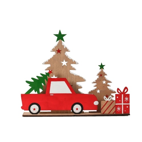 

Christmas Table Decoration Desk Tree Car Shaped Ornament