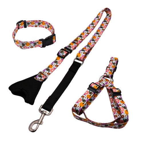 New Style Dog Pulling Rope Brusthalsband Dreiteiliger Hundeleinenpuffer Einziehbarer reflektierender Zuggurt