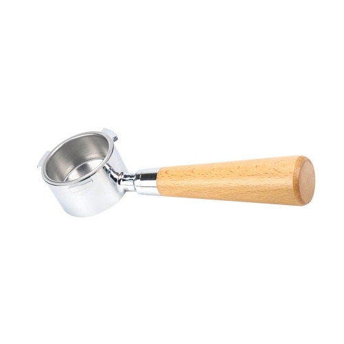 51mm Coffee Bottomless Portafilter with Filter Basket & Wooden Handle 