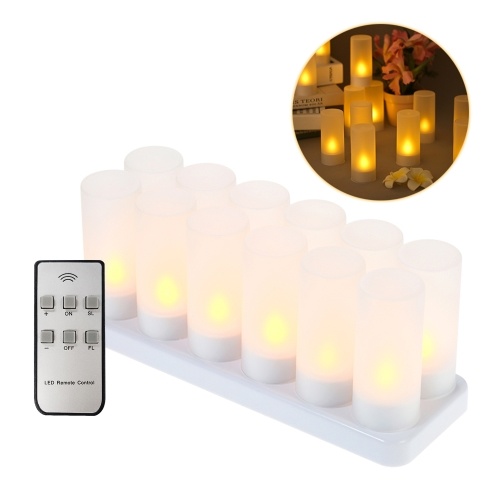 12 PCS Rechargeable Flameless Candles