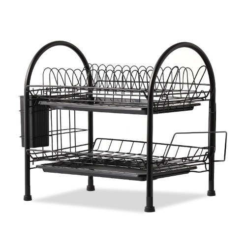 

Dish Drying Rack 2 Tier with Chopping Block Holder